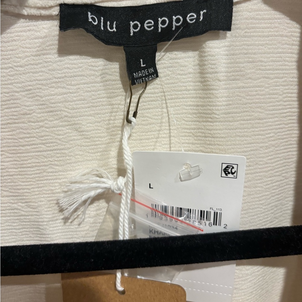 Blu Pepper houndstooth Khaki shacket NWT size Large - Picture 7 of 7
